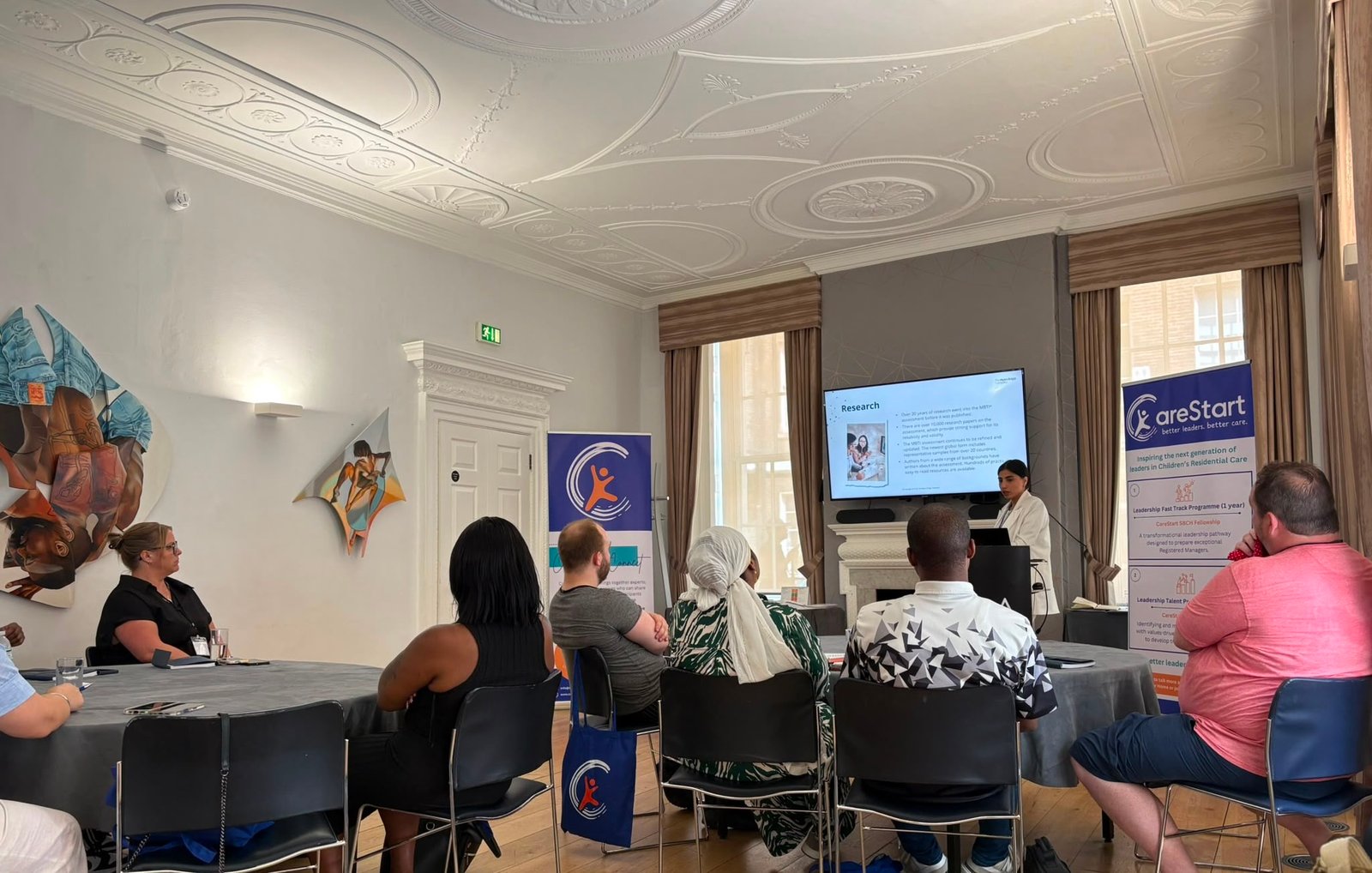 Presentation and audience at the CareStart SBCH Fellowship launch