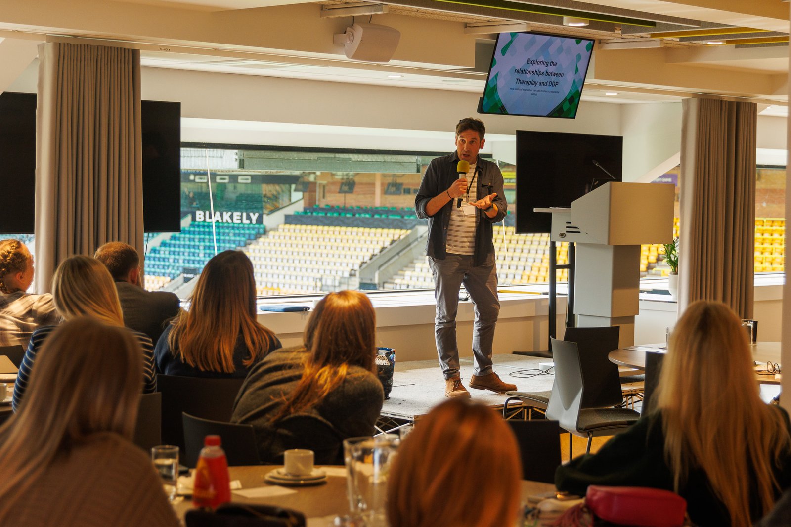 Dan Presenting 5 at the Clover Childcare Services DDP conference