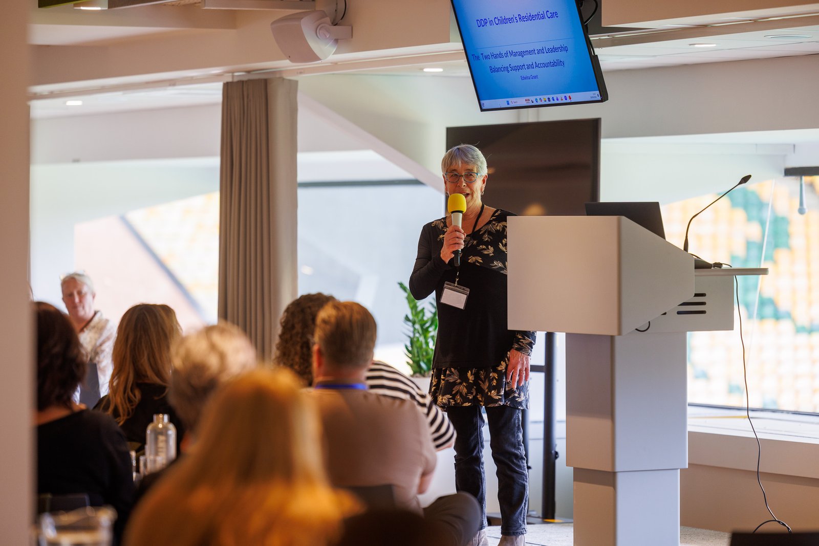 Edwina Presenting 4 at the Clover Childcare Services DDP conference