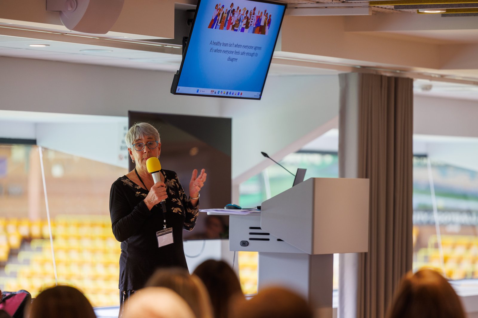 Edwina Presenting at the Clover Childcare Services DDP conference